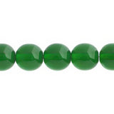 Czech Round Druk Beads 10mm Transparent Green 18/strand
