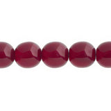 Czech Round Druk Beads 10mm Transparent Garnet 18/strand