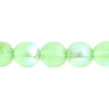 Czech Round Druk Beads 10mm Transparent Peridot AB 18/strand