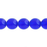 Czech Round Druk Beads 10mm Transparent Sapphire 18/strand