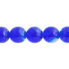 Czech Druk 10mm Beads 18/strand Trans Sapphire AB