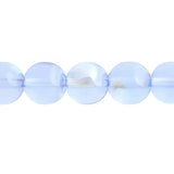 Czech Round Druk Beads 10mm Transparent Light Sapphire AB 18/strand