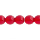 Czech Round Druk Beads 10mm Transparent Siam 18/strand
