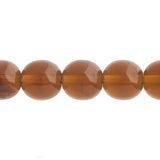 Czech Round Druk Beads 10mm Transparent Smoked Topaz 18/strand