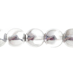 Czech Druk 10mm Beads 18/strand Trans Crystal Light Vitrail