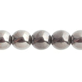 Czech Round Druk Beads 10mm Transparent Crystal Chrome 18/strand