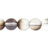 Czech Round Druk Beads 10mm Transparent Crystal Azuro 18/strand