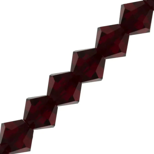 Preciosa Bicone 6mm Siam 5" Strand