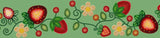 Printed Ribbon 2" Strawberry Sage - Per Yard