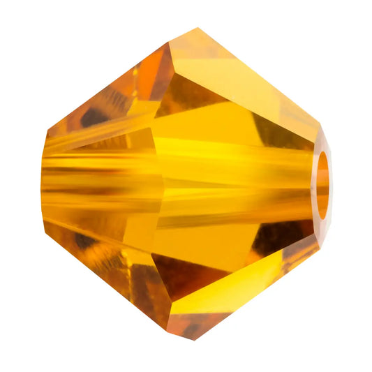 Preciosa Bicone 6mm Topaz Each