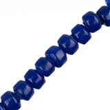 Glass Crow Beads 4x6mm Royal Blue 8" Strand