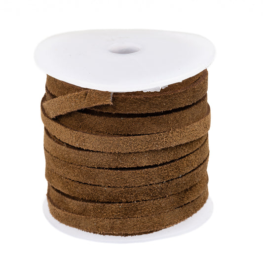 Suede Lace 5mm Brown 10m Spool