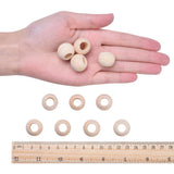 20mm Large Round Natural Wood Beads 10/pk
