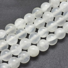 10mm Selenite (Natural) Beads 15-16" Strand