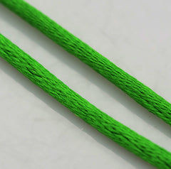 2mm Lime Green Rattail Cord 10m