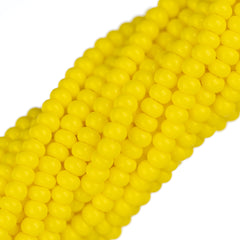 11/0 Czech Seed Beads #34916 Opaque Lemon Yellow 6 Strand Hank