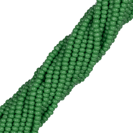 11/0 Czech Charlottes #53250 Opaque Green 12str/Hank