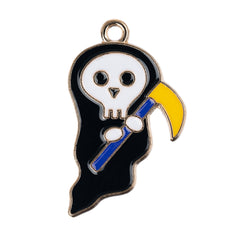 1" Grim Reaper Enamel Metal Charm 5/pk