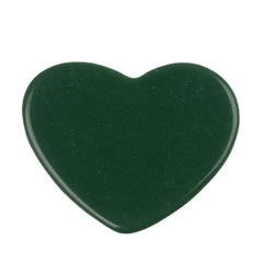 Resin Cabochons, Heart 22mm Matte Emerald 10/pk