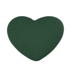 Resin Cabochons, Heart 22mm Matte Emerald 10/pk