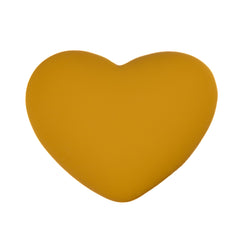 Resin Cabochons, Heart 22mm Matte Dijon Yellow 10/pk