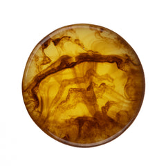 Resin Cabochons, Round 18mm Matte Marble Root Beer 10/pk