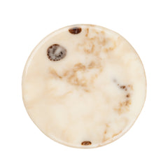 Resin Cabochons, Round 18mm Matte Marble Cream 10/pk