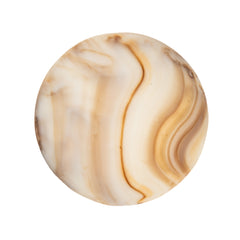 Resin Cabochon Round 18mm Matte Marble Cream 10/pk