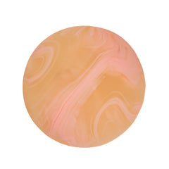 Resin Cabochons, Round 18mm Matte Marble Peach 10/pk