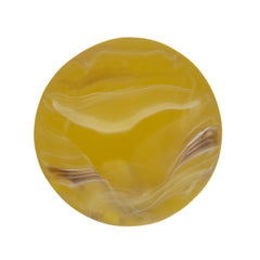 Resin Cabochons, Round 18mm Matte Marble Lemon Yellow 10/pk