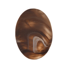 Resin Cabochon Oval 19mm Matte Marble Dark Brown 10/pk