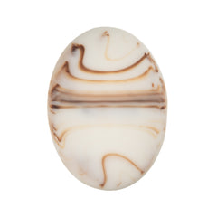 Resin Cabochon Oval 19mm Matte Marble Cream 10/pk