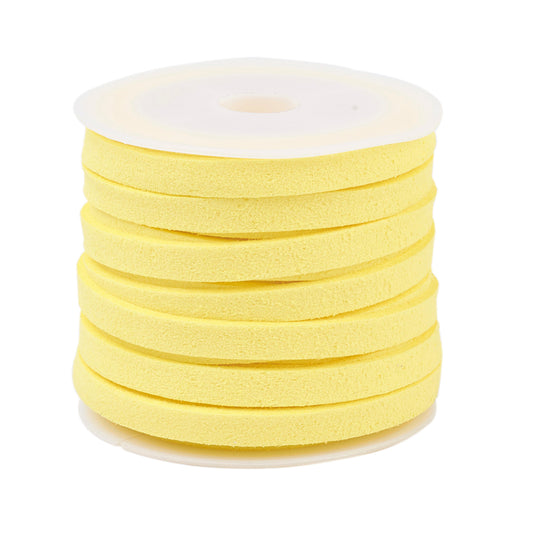 5mm Faux Suede Lace Yellow 5m