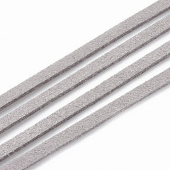 5mm Faux Suede Lace Light Grey 5m