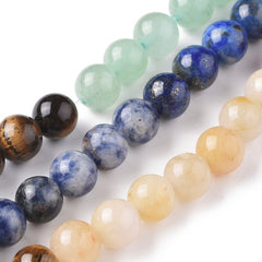 8mm Chakra Mix (Natural) Beads 15-16" Strand