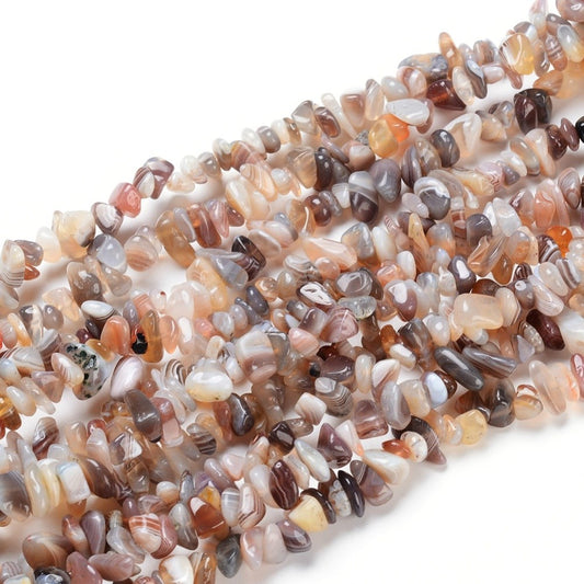 Botswana Agate Chips 5-8mm (Natural) 31.5" Strand