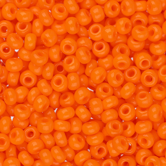 10/0 Czech Seed Beads #013 Opaque Orange 22g