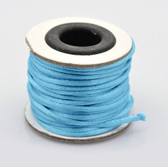 2mm Deep Sky Blue Rattail Cord 10m