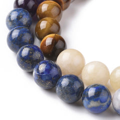 Chakra Mixed Beads 10mm Round (Natural) 15-16" Strand