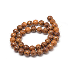 Elephant Skin Jasper Beads 6mm Round (Natural) 15-16" Strand