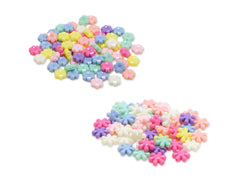 Acrylic Flower Medley Beads 50g Multi Colour