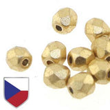 Fire Polished 4mm Bronze Pale Gold 40/Strand