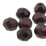 Fire Polished 4mm Purple Bronze 40/Strand