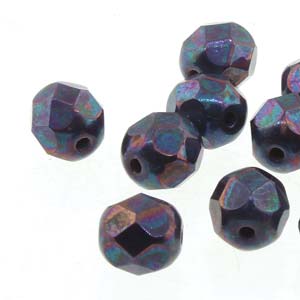 Fire Polished 4mm Nebula Royal 40/Strand