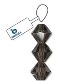 Preciosa Bicone 4mm Black Diamond 5" Strand