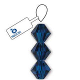 Preciosa Bicone 4mm Capri Blue 5" Strand