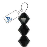 Preciosa Bicone 4mm Jet 5" Strand