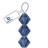Preciosa Bicone 6mm Sapphire 5" Strand