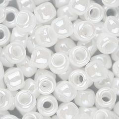 6/0 Toho Seed Beads #121 Opaque Lustered White 8-9g Vial