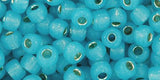 6/0 Toho Seed Beads #2117 Silver Lined Milky Aqua 8-9g Vial